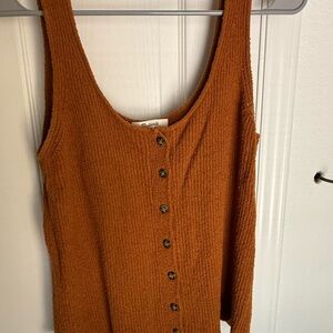 Madewell Terracotta Button-Front Tank Top
